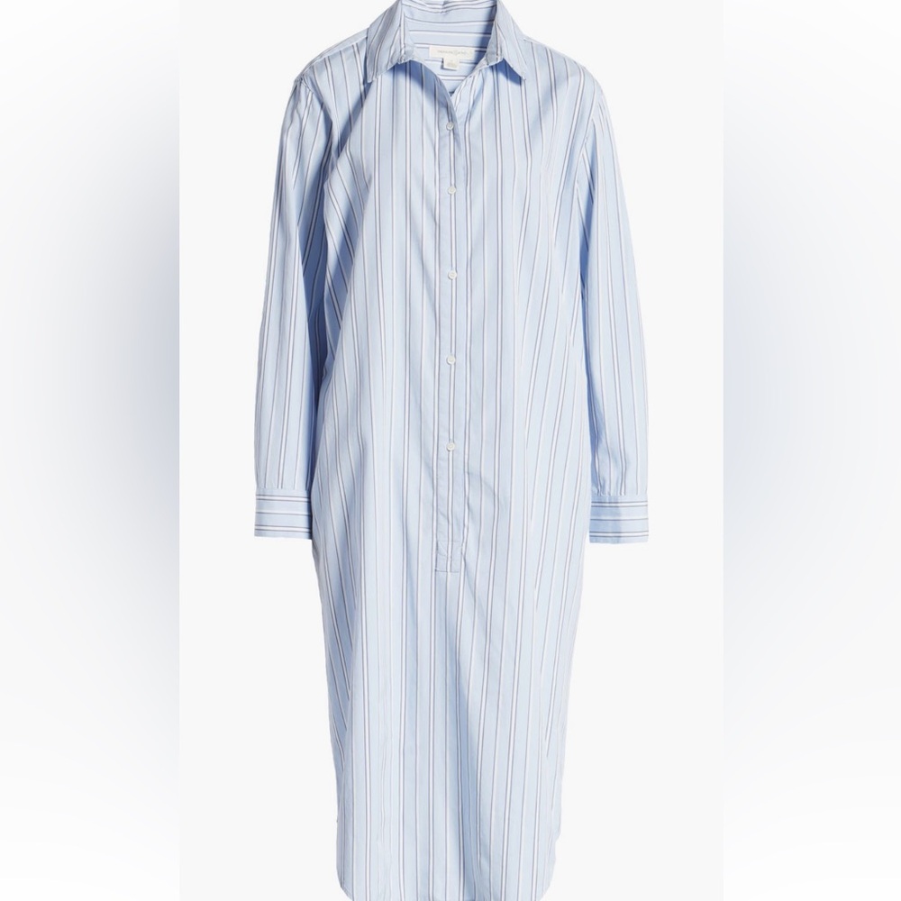 Treasure & Bond Light Blue Striped Dress